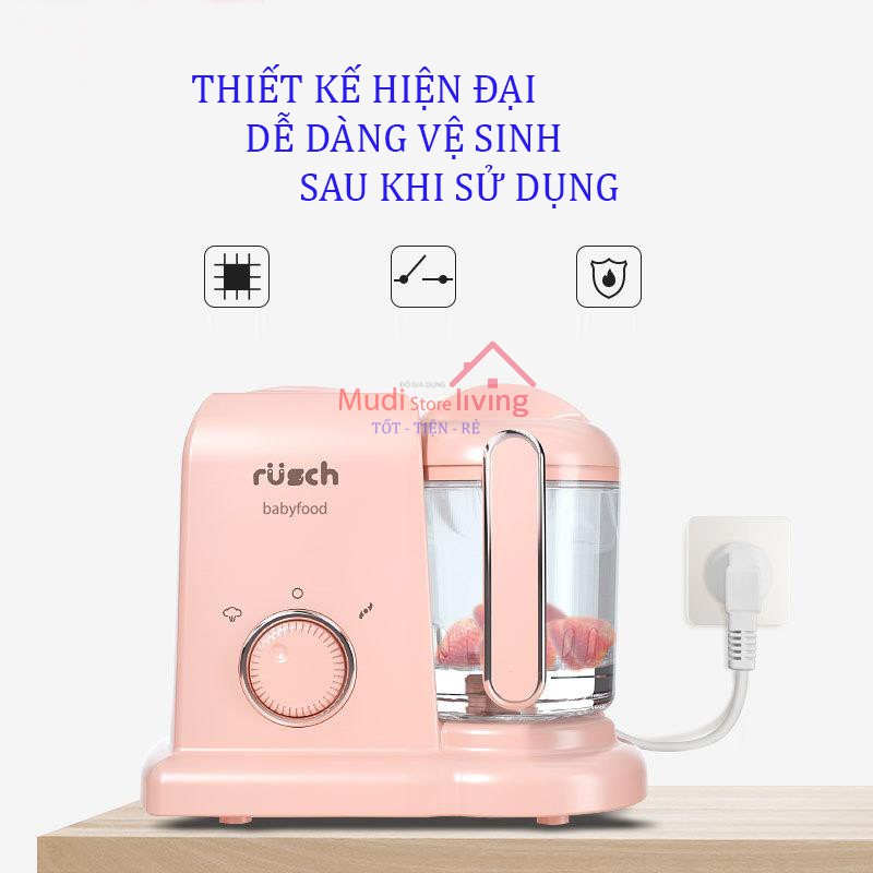 Máy Xay Hấp Đồ Ăn Dặm Đa Năng 4 Trong 1 Chính Hãng RUSCH Bảo Hành 6 Tháng