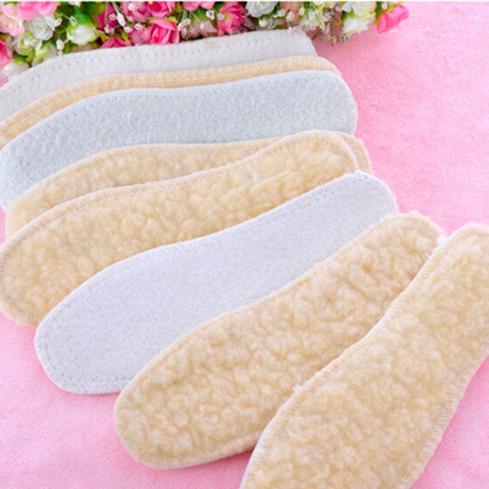 ❤LANSEL❤ 1 Pair New Warm Insoles Boot Wool Fleece Pads Winter Boots Soft Thermal Shoes Insert