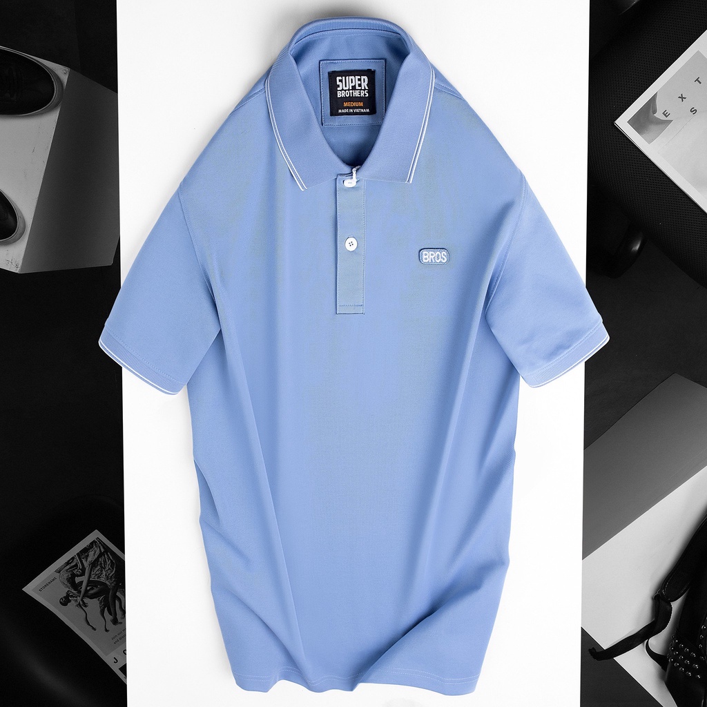 Áo polo nam super bros hàng chính hãng xịn đẹp, form slim fit vừa người, chất vải cá sấu cotton cvc cao cấp, thoáng mát