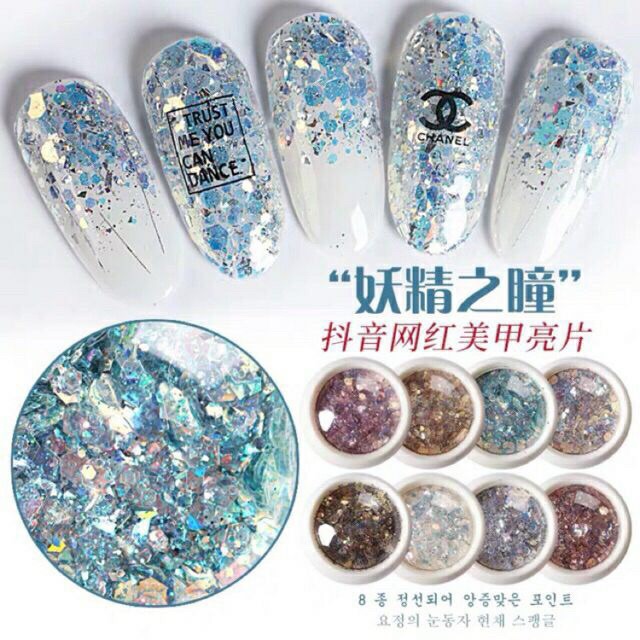 Sequin NHŨ TRANG ĐIỂM KIRAKIRA mặt và móng lấp lánh