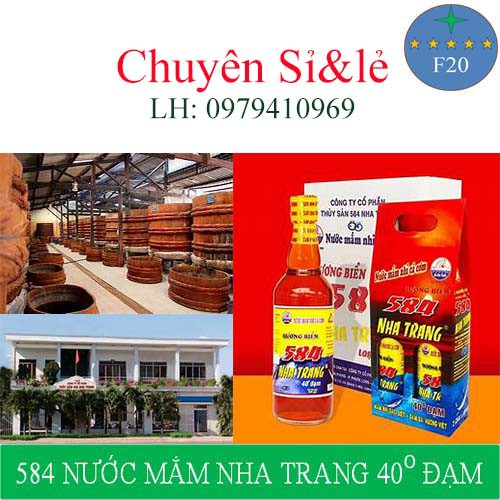 2 chai Nước mắm 40 độ truyền thống 584 Nha Trang - Nước mắm 40 độ đạm đậm đà