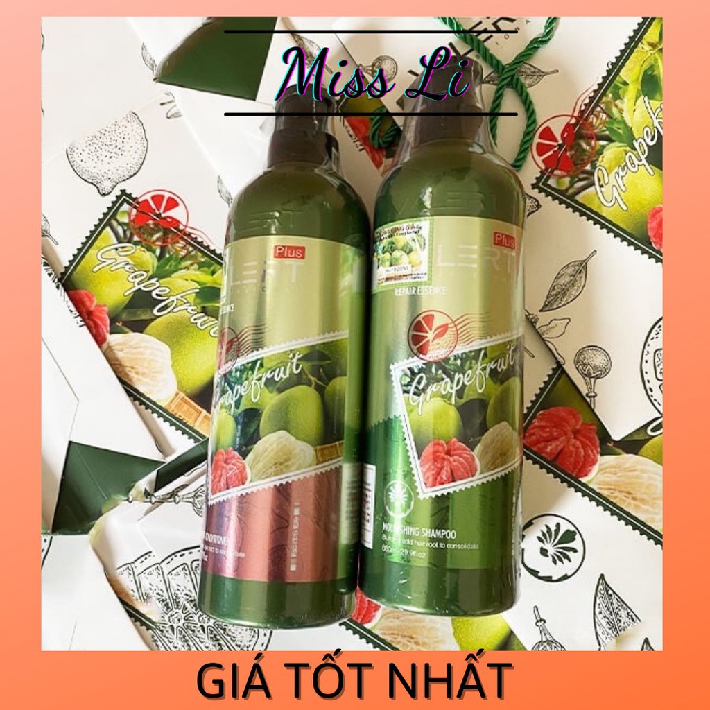 🔰 [GIÁ TỐT] 🔰CẶP DẦU GỘI XẢ BƯỞI VALERT GRAPEFRUIT PLUS 850ML KÍCH THÍCH MỌC TÓC, GIẢM GÃY RỤNG