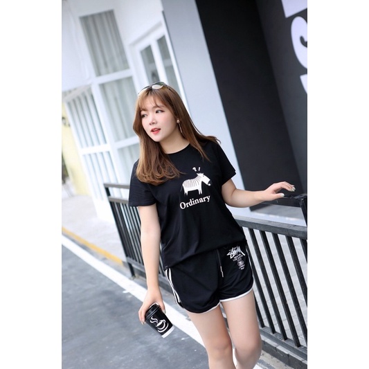 bộ short thun đen big size bao xinh size đại 75-120kg