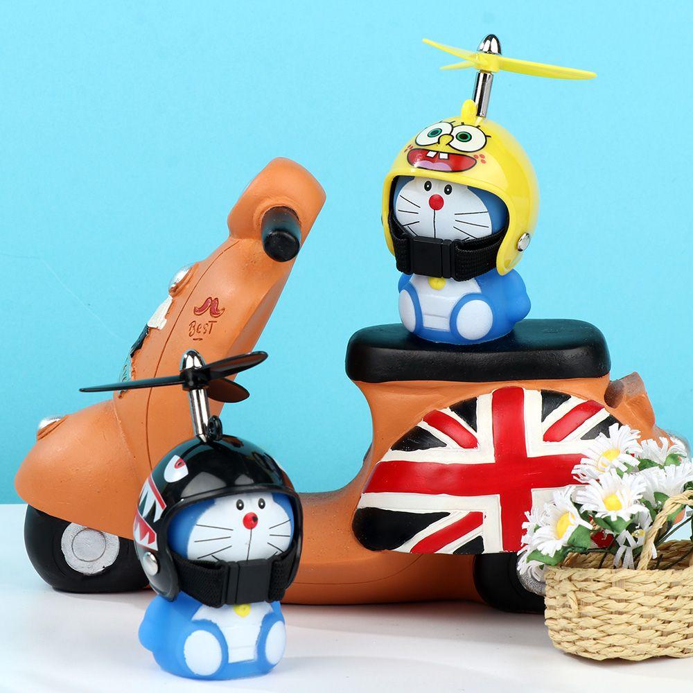 WONDER Đèn Gắn Mũ Bảo Hiểm Xe Đạp Hình Doraemon Bằng Tre Chất Lượng Cao