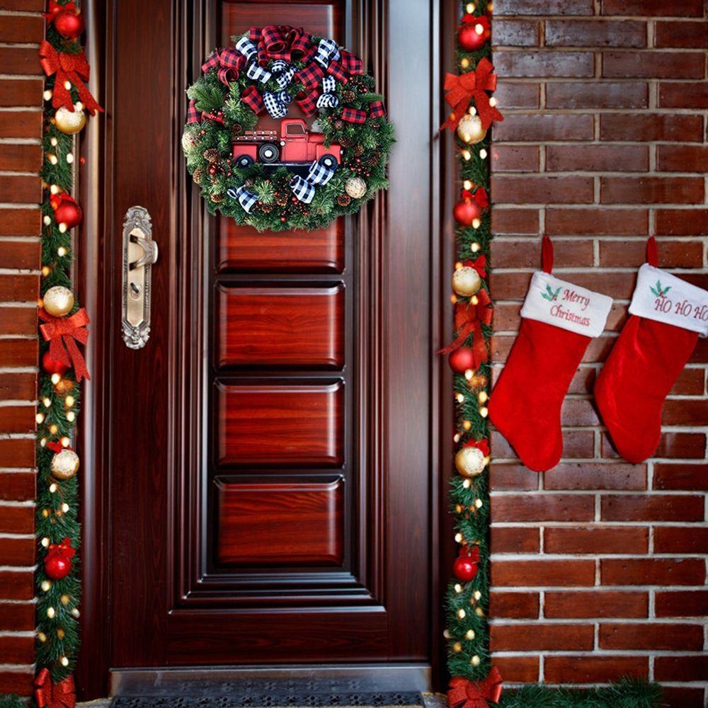 YIYU Vòng Hoa Thông 10inch Dùng Trang Trí Cửa Sổ