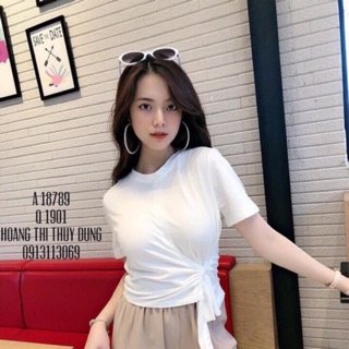 Áo sẻ tà chít eo