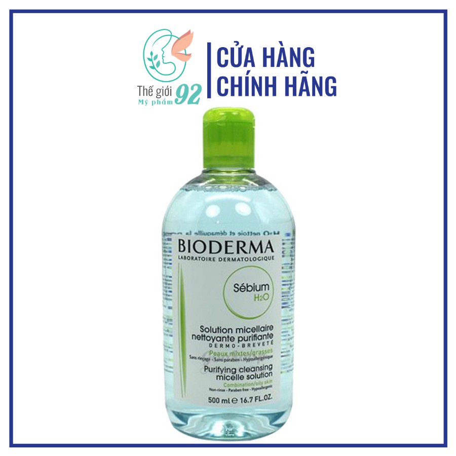 Nước Tẩy Trang Bioderma H2O 500ml Créaline Hồng, Sébium Xanh [BẢN NỘI ĐỊA PHÁP] | BigBuy360 - bigbuy360.vn
