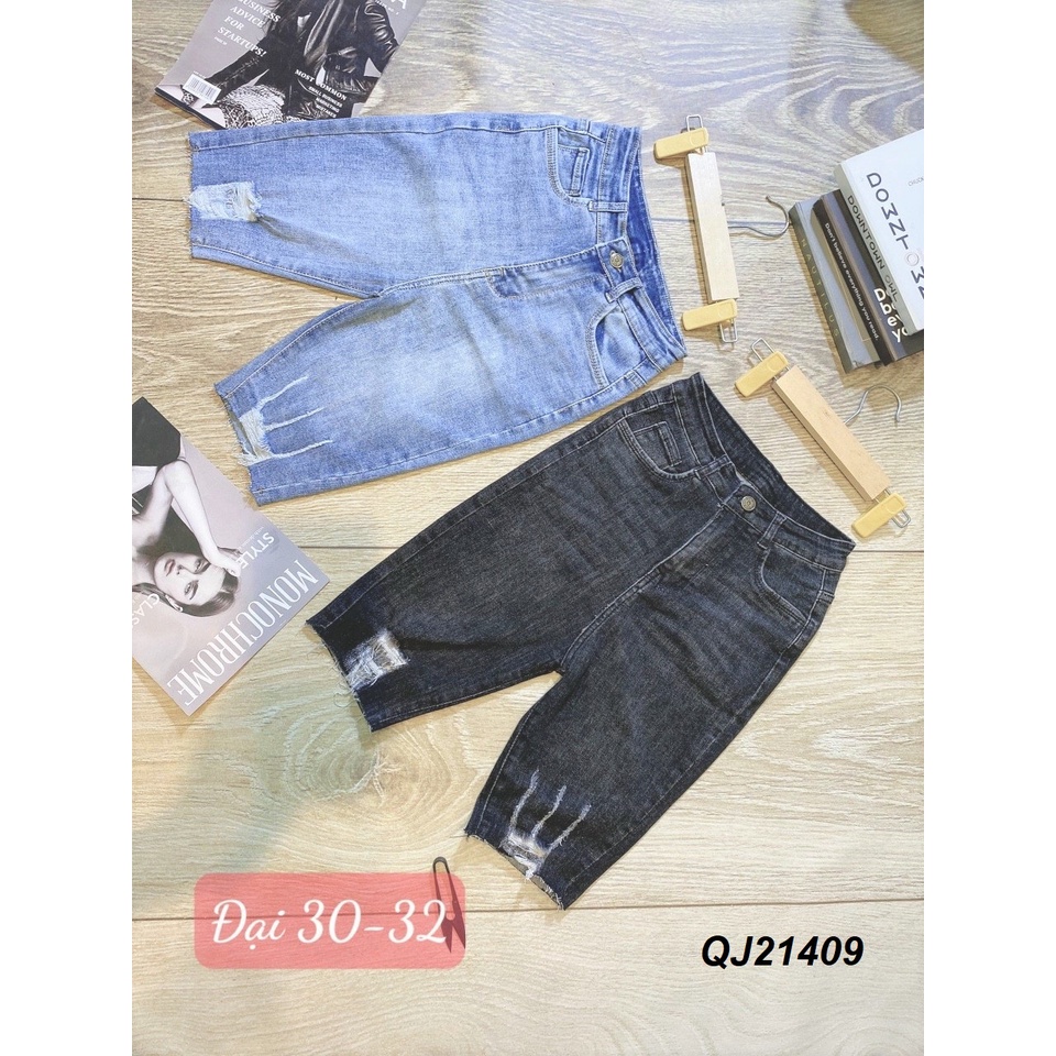 Quần Jeans Ngố Co Giãn Rách Gối QJ1635