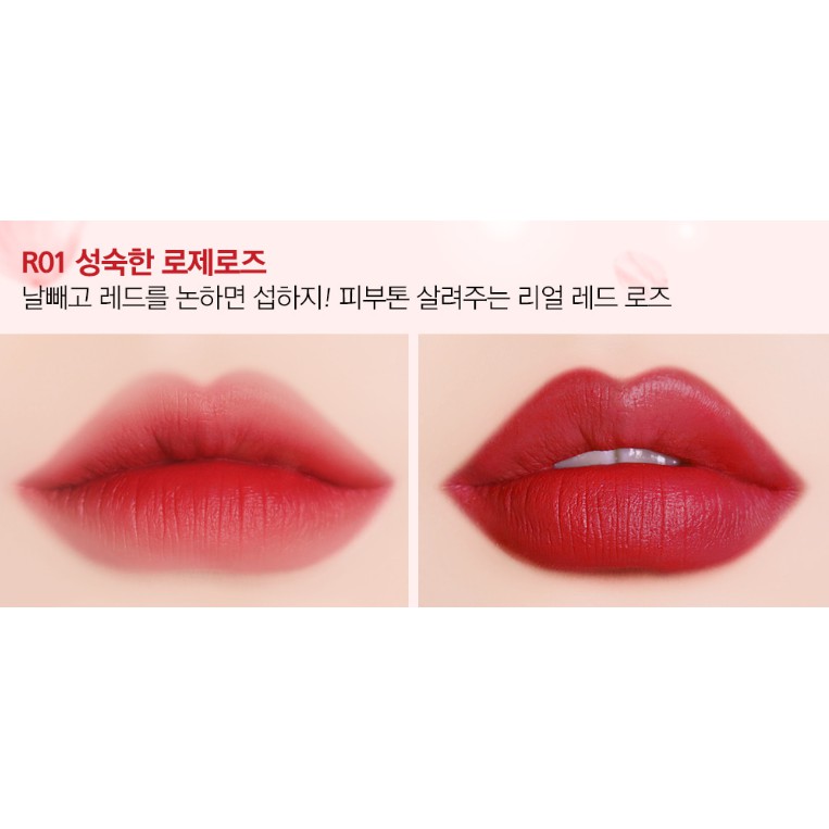 Son Thỏi Đỏ Cherry 01  Black Rouge Rose Velvet