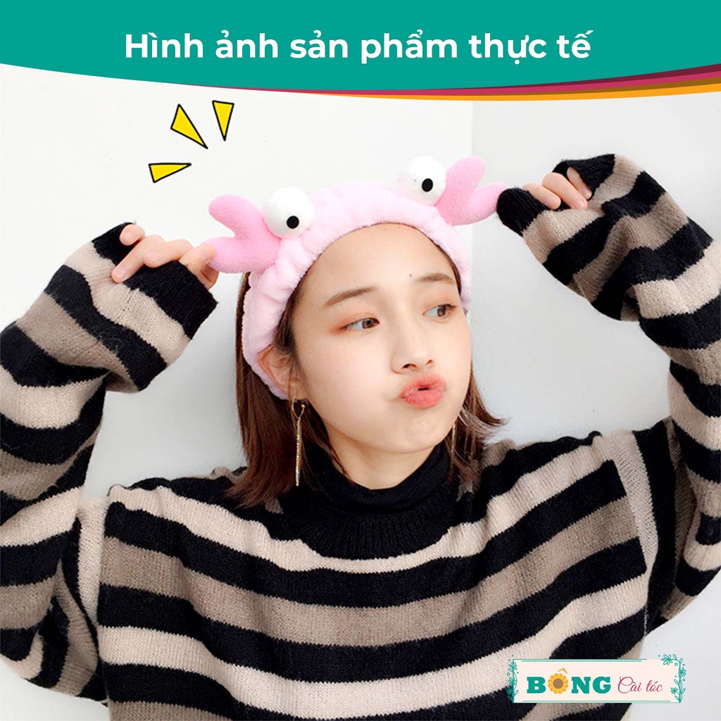 Băng đô rửa mặt hình cua màu sắc pastel phong cách Hàn Quốc BD60 - Bờm tóc BÔNG Cài Tóc