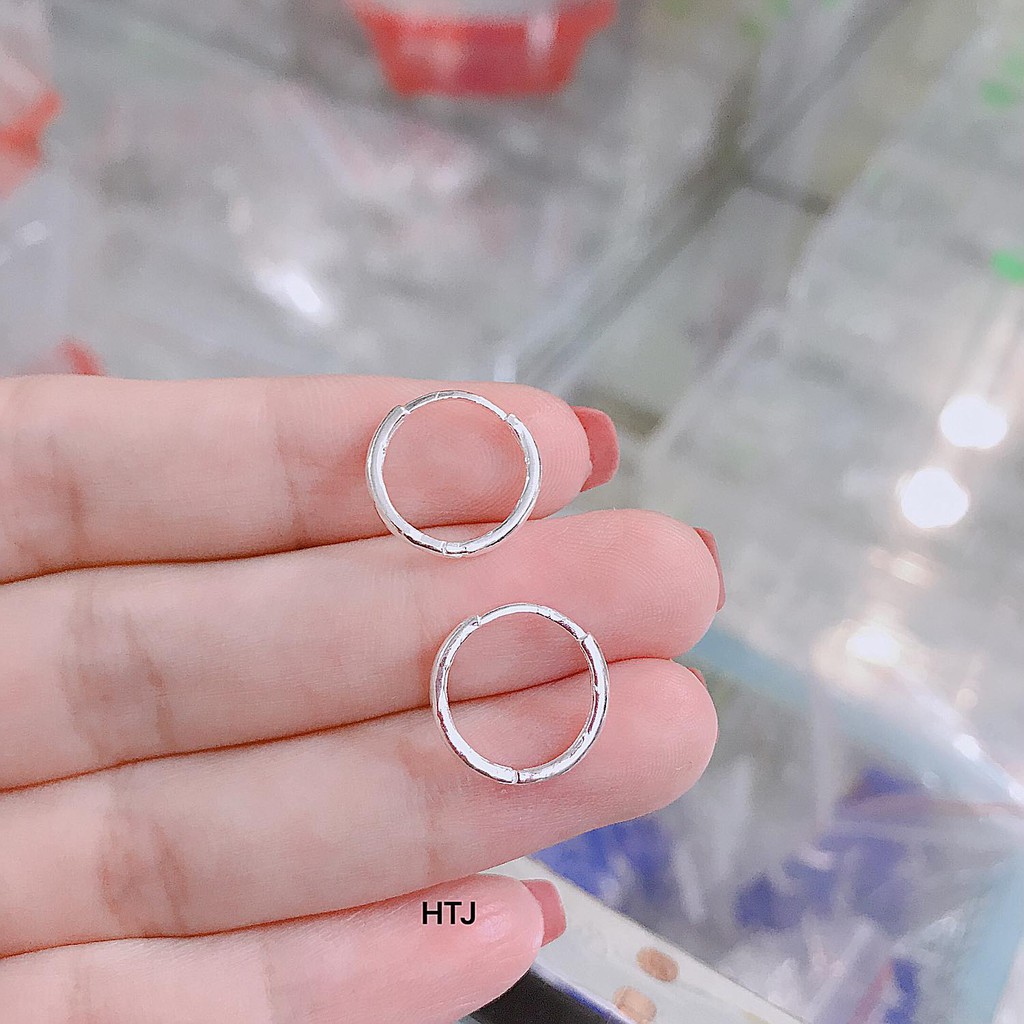 Bông tai bạc Bibi - Khuyên tai vòng tàu cá tính dành cho cả nam và nữ