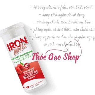 Sắt ngậm Melts lọ 50v Úc