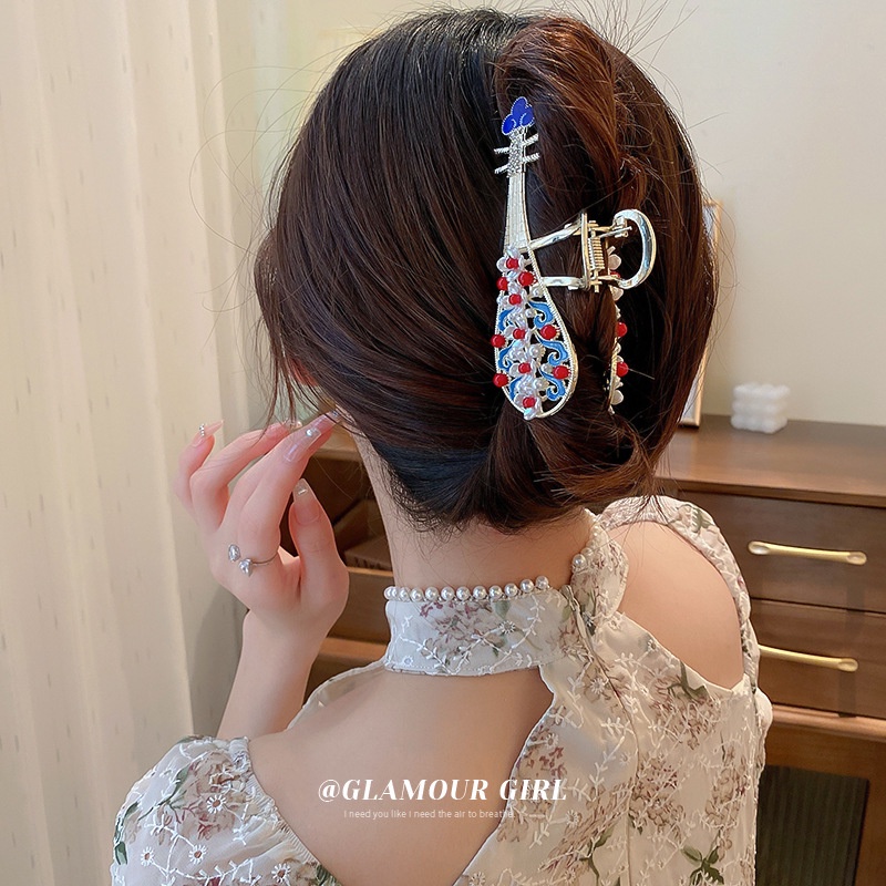 Kẹp Tóc Hình Quạt Thiết Kế Phong Cách Trung Hoa Sang Trọng Cho Nữ