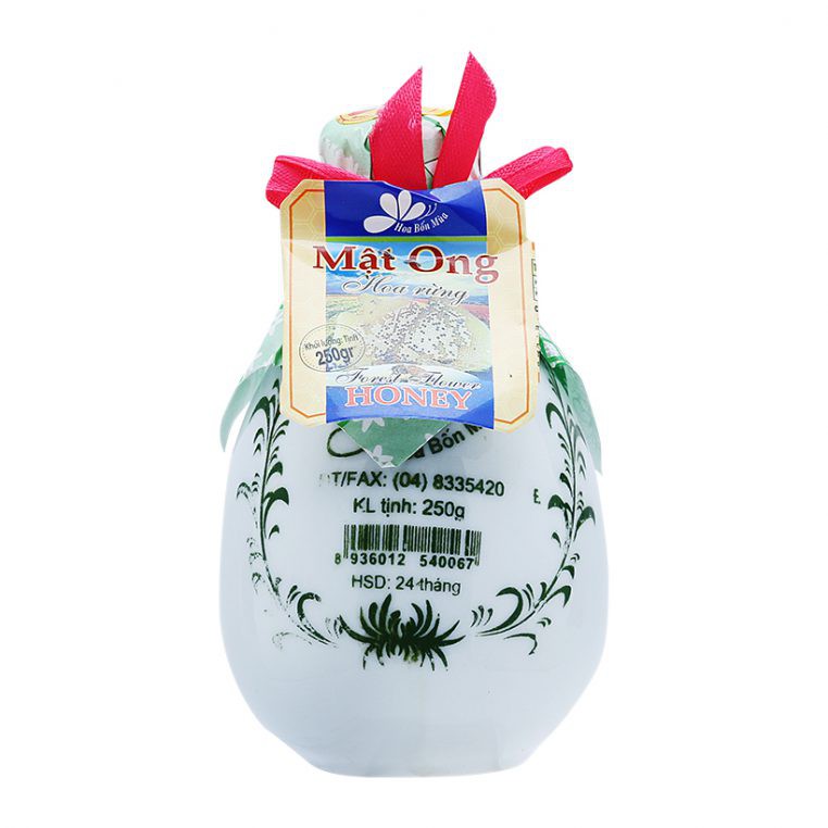 Mật Ong Sữa Chúa Nguyên Chất Lọ Sứ (250g) - Phù Hợp Làm Quà Tặng- Mật Ong Hoa Bốn Mùa