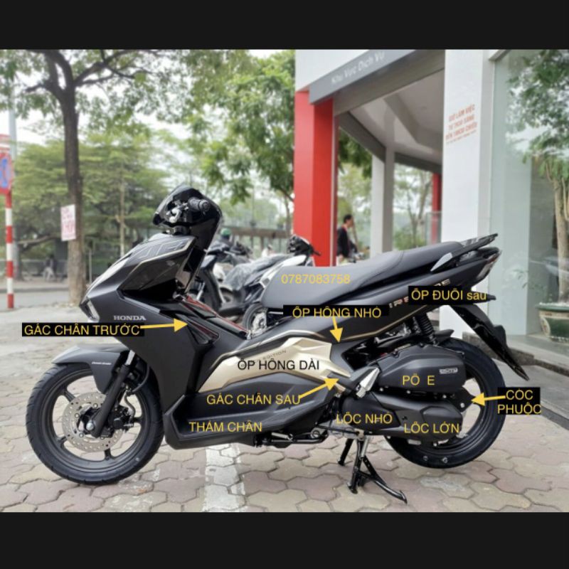 Ốp Xe AB 2020-2021 Bản 125/150cc Carbon , Ốp Trang Trí Airblade cacbon, air blade 2021