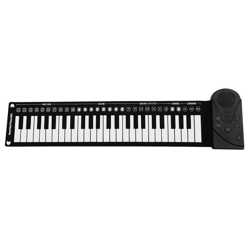 IN STOCK Portable Flexible Digital Keyboard Piano 49 Keys Flexible Silicone Electronic Roll Up Piano Children Toys Built-in Speaker