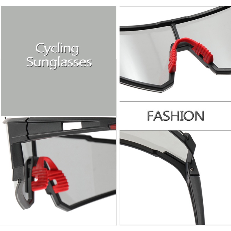 Cycling Sunglasses 2021 New Outdoor Sports Bike Shades Color Change Polarized Light Tide Discolor for Men's Women