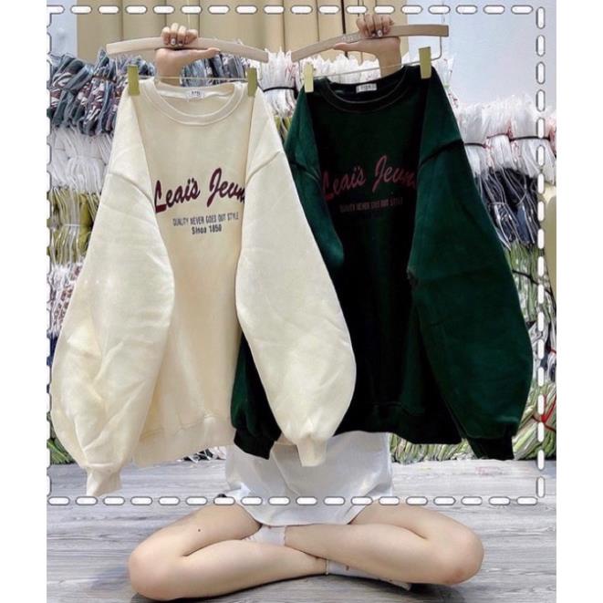 Áo Nỉ Cổ Tròn Thêu Chữ Form Rộng Thoải Mái❤️ Áo Sweast Nhiều Mầu Unisex(Hàng Sẵn)