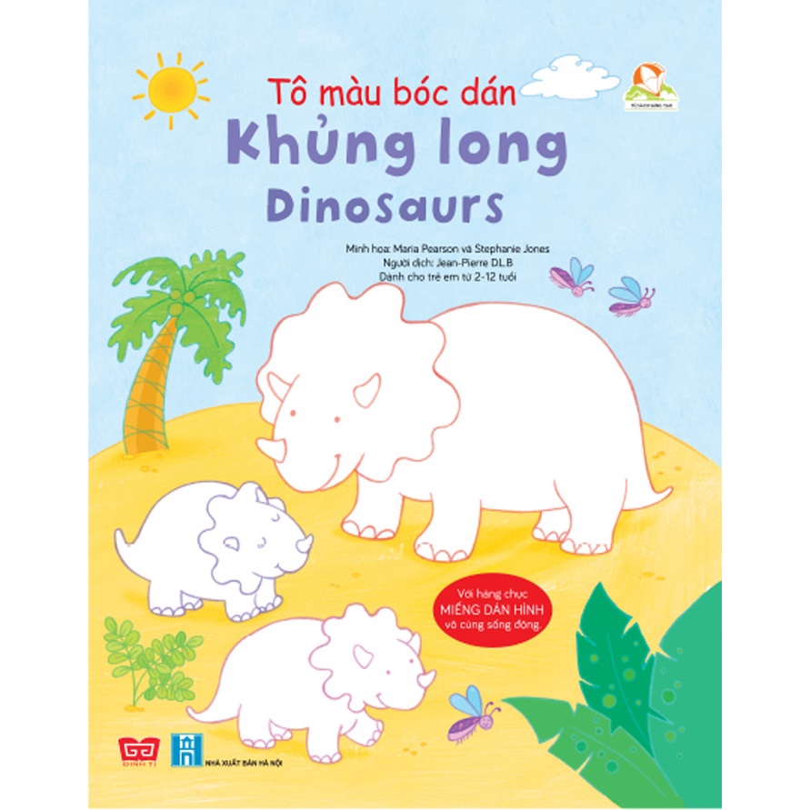 Sách - Tô Màu Bóc Dán - Khủng Long - Dinosaurs