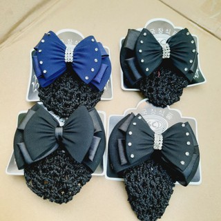 Kẹp tóc nơ có lưới chụp tóc (Ảnh thật)