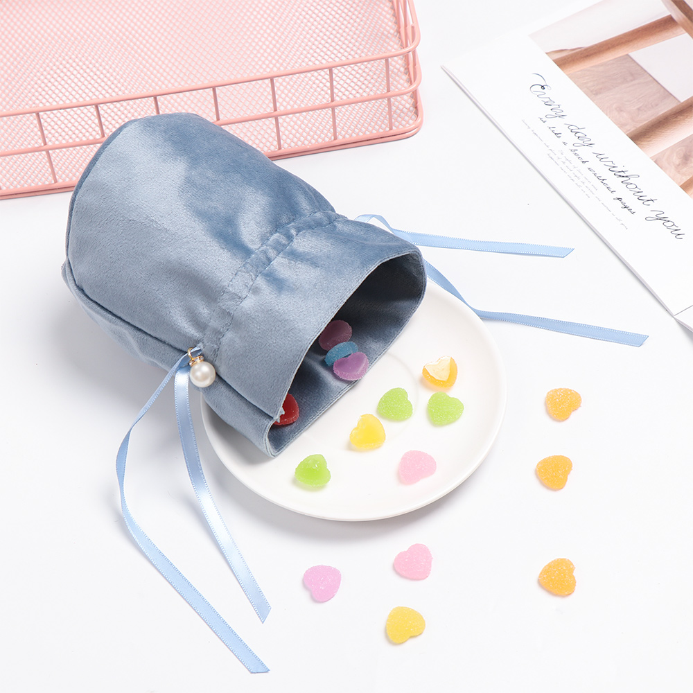 Túi Nhung Đựng Kẹo Thiết Kế Dây Rút Nhiều Màu Sắc Trang Trí Tiệc Cưới/Sinh Nhật