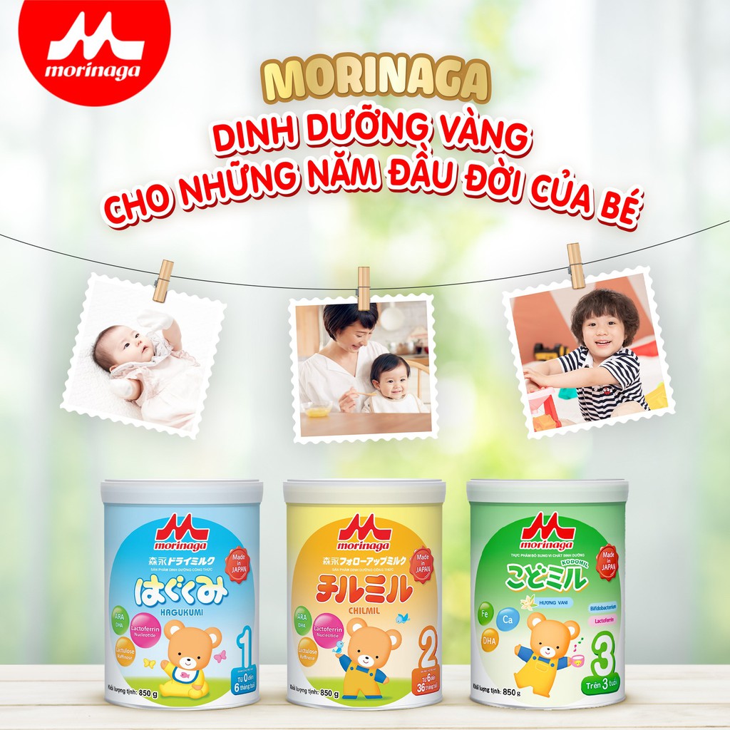 [MUA 1 TẶNG 1] Sữa Morinaga Số 2 Chilmil Nhật Bản 320g còn nguyên đai | Dành cho bé từ 6 - 36 tháng tuổi | HSD: năm 2022