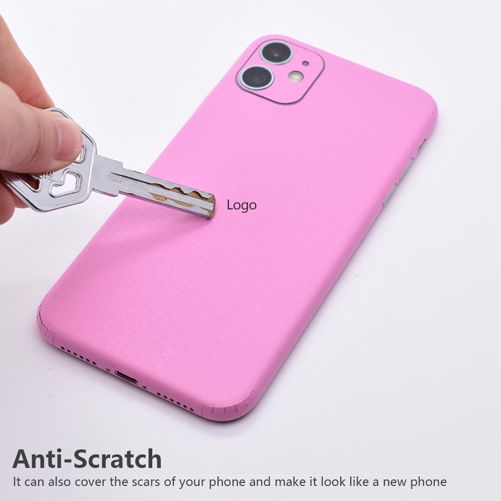 Nhãn Dán Màu Hồng Chống Trầy Bảo Vệ Toàn Diện Cho Iphone 6 6s X Xr Xs 7 8 Plus 11 12 13 Pro Max Mini Se2