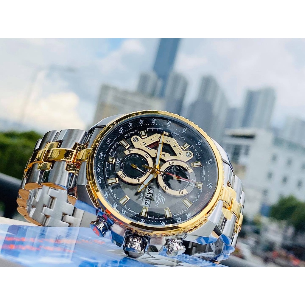 Đồng Hồ Nam Dây Thép Casio Edifice EF-558SG-1AVUDF Chính Hãng EF-558SG-1A