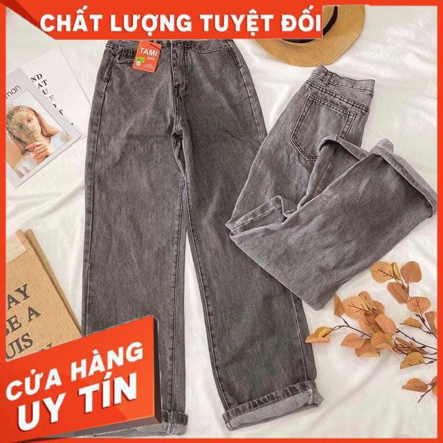 QUẦN JEANS ỐNG RỘNG XÁM NAM NỮ ĐỀU MẶC ĐƯỢC- hình thật shop chụp | WebRaoVat - webraovat.net.vn