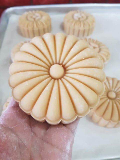 Khuôn trung thu lò xo Sen, cá rồng 4 mặt size 150g và 200g