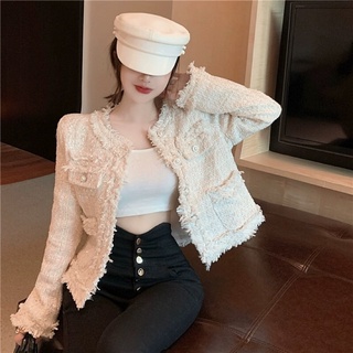 Áo khoác dạ tweed nữ, áo dạ tweed sang chảnh