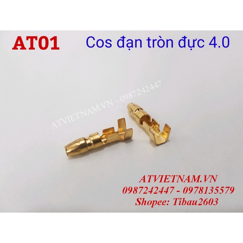 Cos Tròn đực 4.0, cos đầu đạn tròn - AT01 ( 1 bịch/50 cái)