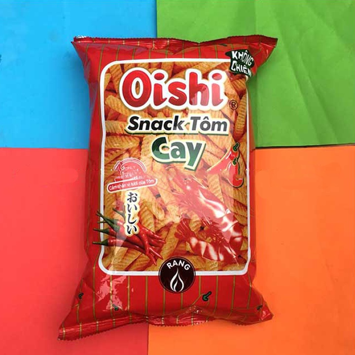 Bim bim Oishi snack tôm cay 75g siêu to khổng lồ