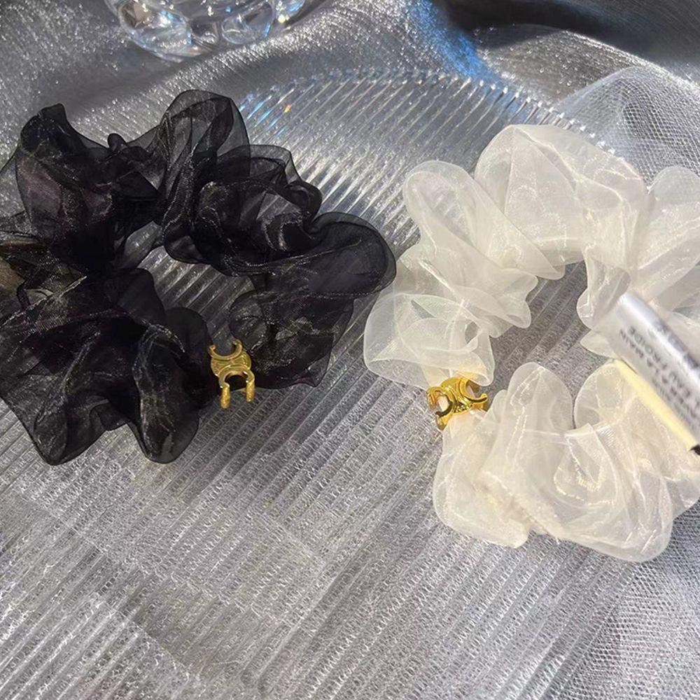 JARRED Dây Buộc Tóc Vải Lưới Organza Phong Cách Hàn Quốc Đơn Giản