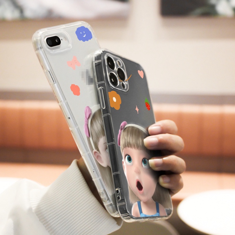 Ốp lưng iphone 6, 6s plus, 7 8 Plus, X, XS, XR, XSMAX, 11, 12, 13 PROMAX TRONG SUỐT BÉ GÁI KHÓ TÍNH PKVN
