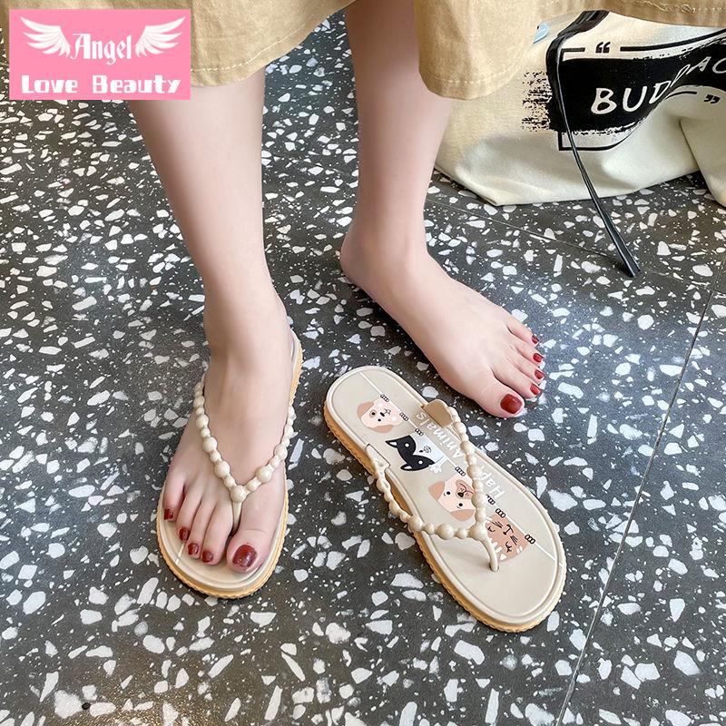 Dép Sandal Đế Bằng Mềm Chống Trượt Thời Trang Mùa Hè Dễ Thương Cho Nữ