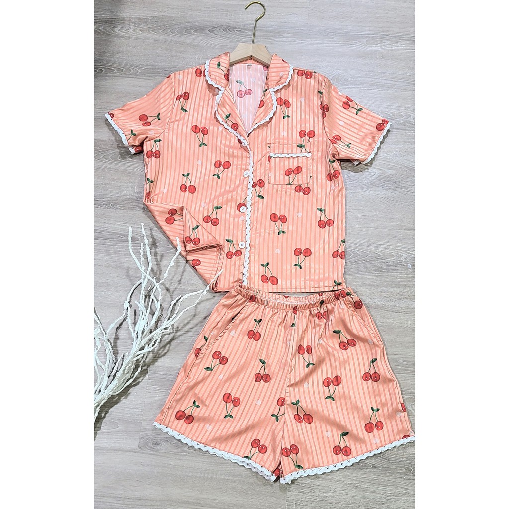 [GIẢM GIÁ]ĐỒ BỘ PIJAMA MẶC NHÀ[Ảnh thật- Hàng thiết kế] vải lụa satin gấm cực sang