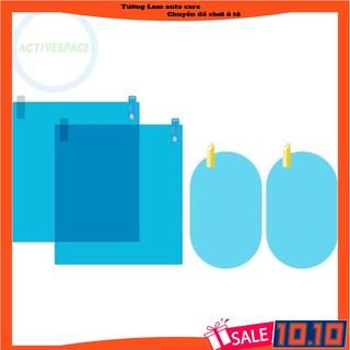 (Siêu rẻ) Bộ 4 miếng chống bám nước trên gương và kính sườn xe ô tô - hàng chất lượng đảm bảo 
