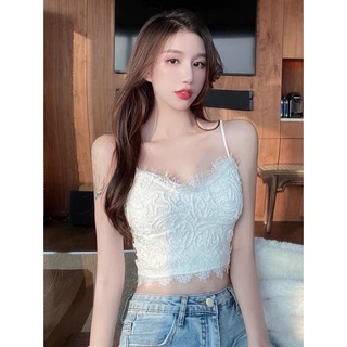 Áo Hai Dây Bra Phối Ren Có Mút