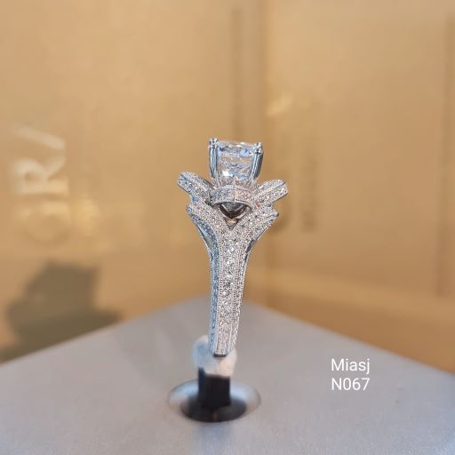Nhẫn nữ bạc Ý S925 MiASJ N067 nạm đá cao cấp, sang trọng, lung linh