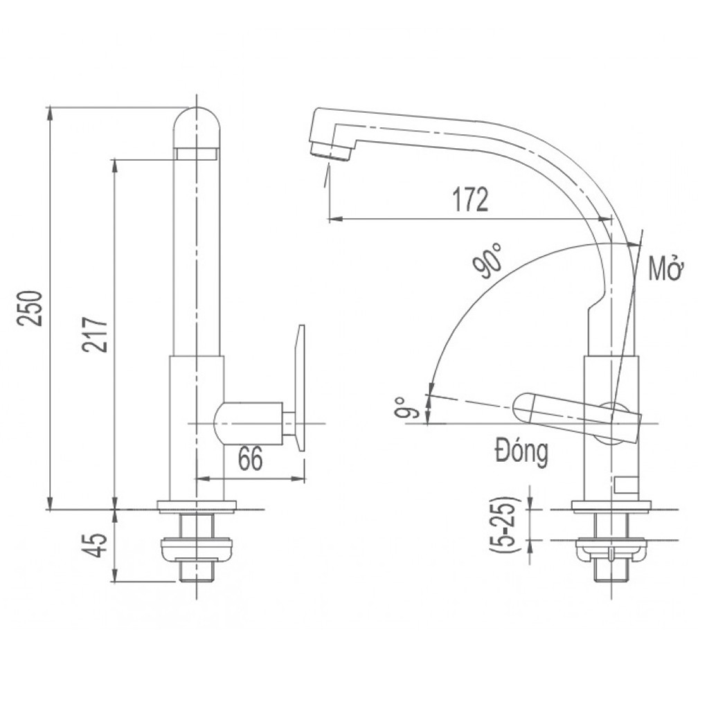 Vòi bếp, vòi rửa chén INAX SFV-29, dùng đường nước lạnh