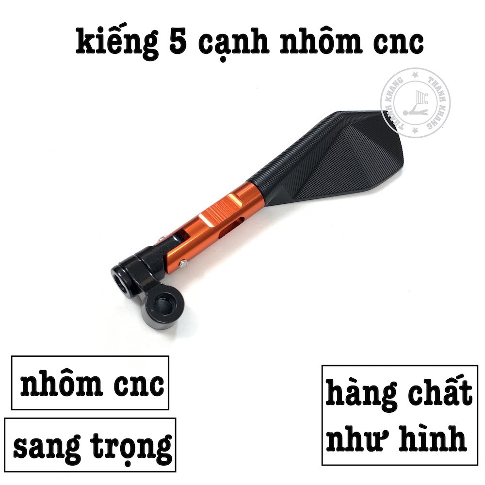 Kiếng 5 cạnh nhôm cnc màu cam thanh khang CGV11