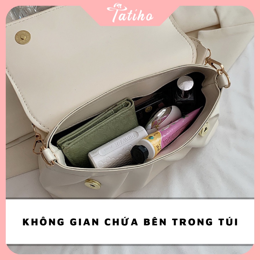 Túi Xách Đeo Chéo (Túi Xách Nữ) Phối Nhúng Bèo Xếp Ly Phong Cách Thời Trang Hiện Đại - Tatiho - Mã TUI61