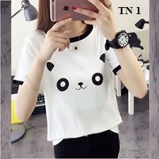 Áo thun tay lỡ Gấu trúc