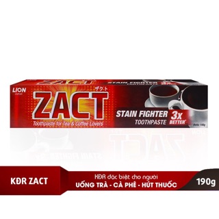 [Mua 6 tặng 1] Kem đánh răng Zact dành cho người hút thuốc, uống trà, cafe