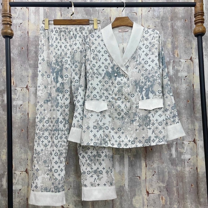 Bộ pijama lụa cao cấp mềm mịn thiết kế sang chảnh, mặc nhà hay dạo phố siêu chất