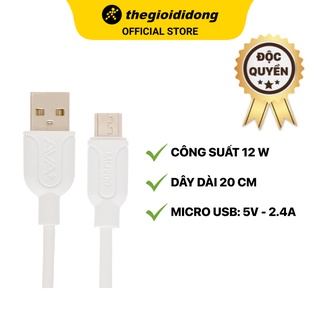 Cáp Micro 20cm AVA+ MU200 Trắng