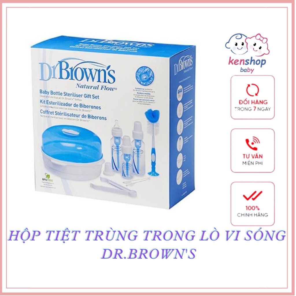 [HÀNG CHÍNH HÃNG]Hộp tiệt trùng DrBrown's bình sữa trong lò vi sóng