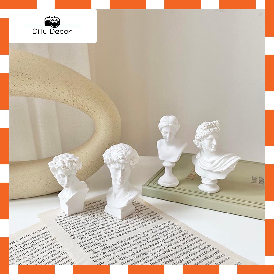 Tượng david nửa người size to 15 cm - 10 mẫu tượng hy lạp la mã decor chụp ảnh sản phẩm