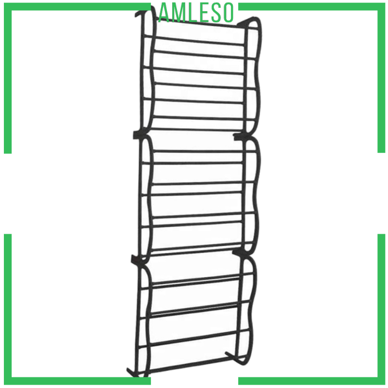 [AMLESO]12 Tier Shoe Organizer Shelf Hook Over Door Shoe Rack 36 Pairs